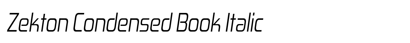 Zekton Condensed Book Italic image